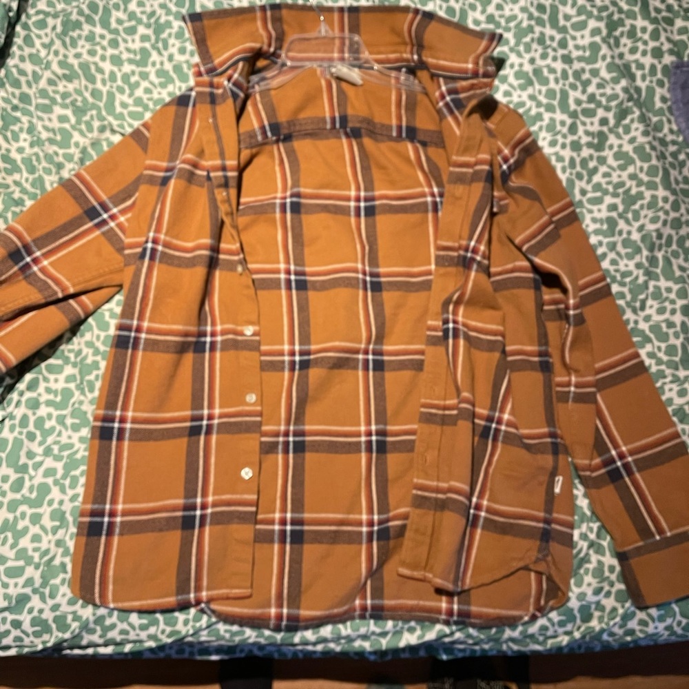 North face medium flannel long sleeve button up